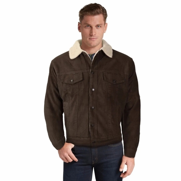 New w/ Tags Mens Thick Winter Fleeced Demin Button Jacket Multiple Sizes - Picture 2 of 3